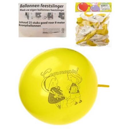 Ballon Communie wit/geel